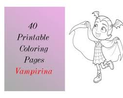 All free coloring page pdf download for kids click here pdf coloring book. Vampirina Coloring Etsy