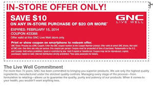 Gnc Coupon Printable Coupons Gnc Coupons