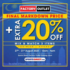 Sports direct usa is dedicated to athletes, providing the best equipment available. 27 31 Aug 2020 Sports Direct Merdeka Day Factory Outlet Sale Everydayonsales Com