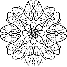 Le Mandala Est Un Assemblage De Dessins De Papillon Colorie Les Corps Des Papillons En 3 Tons De Brun Les Ailes Sont Jaune C Dessin Papillon Coloriage Mandala