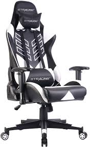 You can recline your chair to a position you desire. Gtracing Gaming Chair Racing Office Computer Game Chair Ergonomic Backrest And Seat Height Adjustment Recliner With Headrest And Lumbar Cushion E Sports Chair White Pricepulse