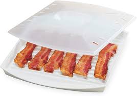 But how you cook it? Prep Solutions By Progressive Microwave Large Bacon Grill With Vented Cover 7 9 Strips Of Bacon Cook Frozen Snacks Measures 12 L X 10 W X 2 25 H Amazon Ca Home