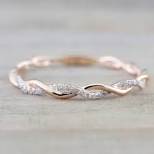 Female Fashion Diamante Ring Wedding Bands Jewelry Hebedress Com With Images Wedding Rings Round Wedding Rings Rose Gold Wedding Rings