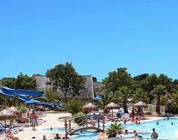 Camping Le Cabellou Plage Beach Over The Road Pool Slides Bike Hire Walking Bike To Beaches Entertainment Beach Water Slides Campsite Outdoor Pool