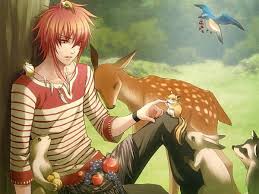 Anime Guy With Forest Animals Anime Anime Images Anime Guys
