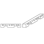 Decorative flexible trim similar to dentil molding. 3 4 X 2 White Oak Large Dentil Moulding B009