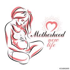 Human face illustration, drawing face silhouette woman illustration, freehand features, watercolor painting, hand, monochrome png. Elegant Pregnant Woman Body Silhouette Drawing Vector Illustration Of Mother To Be Fondles Her Belly Medical Center For Pregnancy Assistance Marketing Flyer Template Stock Vector Adobe Stock