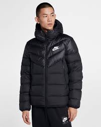 nike sportswear windrunner down fill hooded puffer jacket