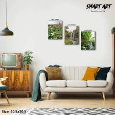 تابلوة حائط مودرن ثلاث قطع 30سم 40سم Smart Art الرقيبة التجارية