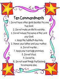Free printable 10 commandments poster for kids. Ten Commandments Poster 10 Commandments Kids Bible Lessons Ten Commandments
