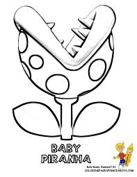 Baby Pirahna Mario Coloring Pages Peach Mario Bros Coloring Pages