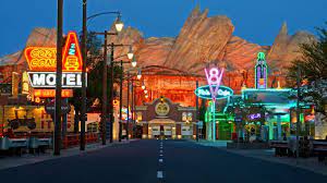 Cars Land Is Designed As A Life Size Model And Near Exact Replica Of The Town Of Radiator Springs Fr Cars Land Disneyland Disneyland Pictures Disney California