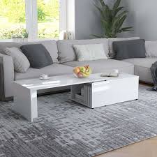 Wohnzimmer couchtische couchtisch weiß 60 cm rund kubus hochglanz von salesfever®. Couchtisch Hochglanz Weiss 150 X 50 X 35 Cm Spanplatte
