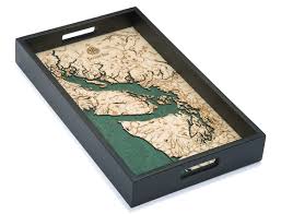 Salish Sea Wood Chart Serving Tray