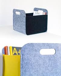 Sew two of the sides together along one edge only. Felt Storage Bin Felt Basket Household Storage Modern Etsy Felted Storage Felt Basket Felt Box