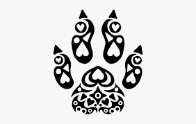 A paw print tattoo is a beautiful, personal way to show love for your pet, or to symbolize the animal within you. Tribal Wolf Paw Print Tattoo Design Tribal Tattoo Transparent Wolf Png Image Transparent Png Free Download On Seekpng