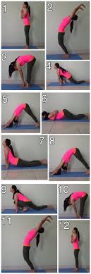 Sun Salutations Surya Namaskar Do 3 Sets Of 20 Reps On Fast Pace Everyday And Lop Off Those Ex Yoga For Beginners Flexibility Yoga For Beginners Surya Namaskar