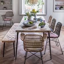 Dining room fabric arm chair. Amaliah Chevron Dining Table Graham Green