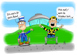 Revierderby mellan dortmund och schalke. Schwarzer Humor