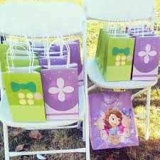 Goodie Bag Ideas For 1st Birthday Party Sofia The First And Prince James Goodie Bags Diy Sophia Birthday Party Sofia The First Birthday Party Third Birthday Party