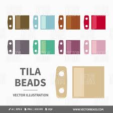 Vector Clip Art Set Of Tila Beads For Creating Beading Charts Instant Download