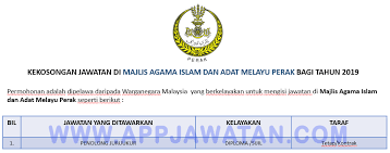 Maipk merupakan agensi yang diamanahkan untuk menerima kutipan fidyah daripada orang islam di dalam negeri perak. Jawatan Kosong Terkini Di Majlis Agama Islam Dan Adat Melayu Perak Appjawatan Malaysia