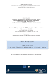 &ldquo;Torno Subito 2016&rdquo; Programma di interventi rivolto a studenti ...