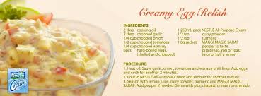 Eggs Can Be The Life Of The Party By Making Creamy Egg Relish Log On To Www Facebook Com Nestlecreamsundays For More Delici Creamy Recipes Creamy Eggs Recipes