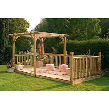 Forest Ultima Pergola Patio Deck Kit 2 4 X 4 8 X 2 4m Deck Garden Backyard Freestanding Deck