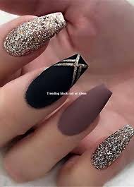 Simple Black Acrylic Nail Designs 20 Simple Black Nail Art Design Ideas Blacknails Nailartideas Fall Acrylic Nails Gold Nails Coffin Nails Designs