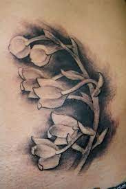 Lily Of The Valley Tattoo Black And White Tattoos Birth Flower Tattoos Shoulder Tattoo