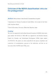Pdf Criticism Against The Nova Classification Who Are The Protagonists