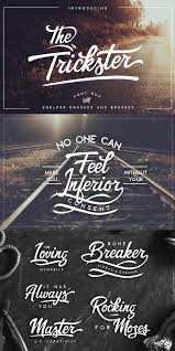 Scroll down for more modern elegant fonts! The Trickster Font Duo Extras 24189 Brush Font Bundles In 2020 Graphic Design Fonts Font Design Logo Lettering Design