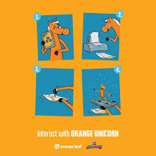To print this free coloring page, click below to download the pdf file. Orange Leaf Frozen Yogurt Brings Orange Unicorn To Life With New Augmented Reality Mobile App