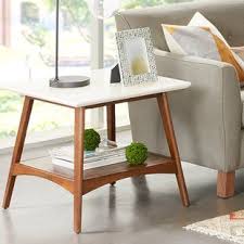 Mid Century Modern End Side Tables You Ll Love Wayfair Quality Living Room Furniture Living Room Table White End Tables