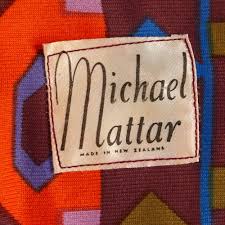 A Michael Mattar Full Length Printed Dress, 1970s