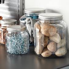 Get contact details & address of companies manufacturing and supplying glass storage jar, glass food container, glass storage container across india. Glass Jars With Lids Anchor Hocking Glass Cracker Jars With Aluminum Lids The Container Store
