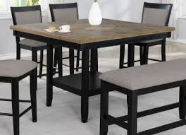 (43) valencia 5 piece counter set with counter stool $1,480. 6 Pc Crown Mark Fulton Two Tone Counter Height Dining Table Set With Lazy Susan 2727bk T 4x2727 S 24 2727 Bench King S Furniture Appliance