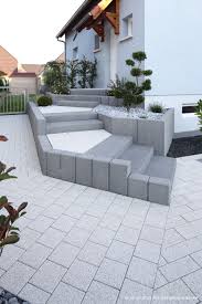 Privater Hauseingang Mit Blockstufen Blockstufen Hauseingang Hauseingang Treppen
