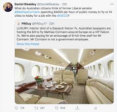 Mathias cormann flying around europe on raaf jet to win support for oecd role. Daniel Bleakley On Twitter Mexican President Lopezobrador Has Honoured His 2018 Election Commitment To Sell The Presidential Jet Fly On Commercial Flights Meanwhile Former Australian Senator Mathiascormann Spends 4000 Per Hour