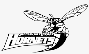 This logo image consists only of simple geometric shapes or text. Delaware State Hornets Logo Black And White Delaware State University Transparent Png 2400x2400 Free Download On Nicepng