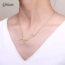 Custom Name Necklace Personalized Nameplate Word Necklaces