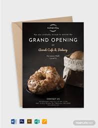 Cafe And Bakery Opening Invitation Template Word Doc Psd Apple Mac Pages Illustrator Publisher Bakery Invitation Template Cafe