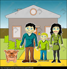 Последние твиты от dog haus comics (@doghauscomics). Gluckliche Familie Mit Haus Cartoon Comic Stockfoto 8751450 Bildagentur Panthermedia