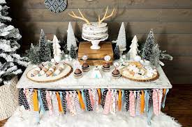 Winter Woodland Birthday Party Kara S Party Ideas Winter Birthday Parties Woodland Birthday Party Winter Woodland Birthday Party