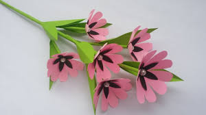 Diy Paper Flower Stick How To Make Paper Flower Stick For Home Decoration Easy Paper Crafts