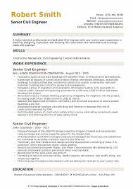 Senior Civil Engineer Resume Samples Qwikresume