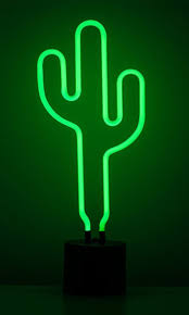 Cactus Neon Desk Lamp By Amped Co Nl Cact In 2021 Dark Green Aesthetic Green Room Decor Green Aesthetic