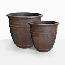 The clay from the jug gives the water a unique and refreshing flavor. Garden Lotus Pots Concrete Outdoor Planters Teak Warehouse