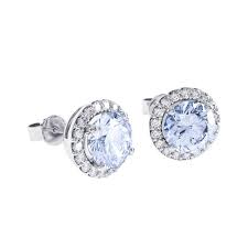 Elegant or contemporary, every woman will find her ideal pair of messika diamond earrings, in white gold. Halo Aquamarine 18k White Gold Stud Earrings Jian London 18k Gold Earrings